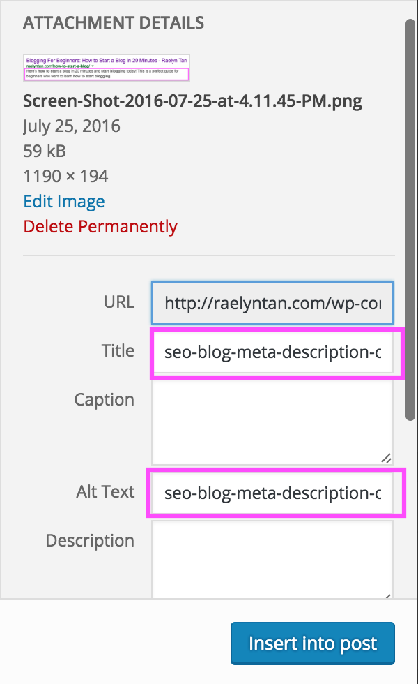 ALT text untuk gambar SEO